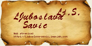 LJuboslava Savić vizit kartica